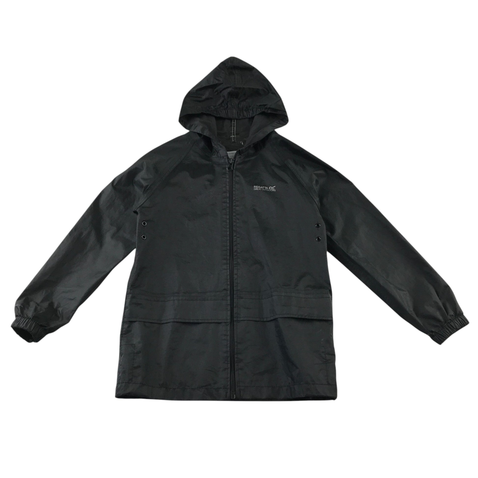Regatta 7-8 years black waterproof jacket polyester