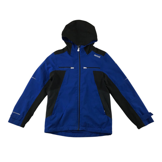 Regatta 9-10 years blue and black showerproof jacket polyester
