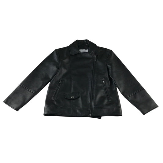 Reserved 10 years black leather jacket polyester