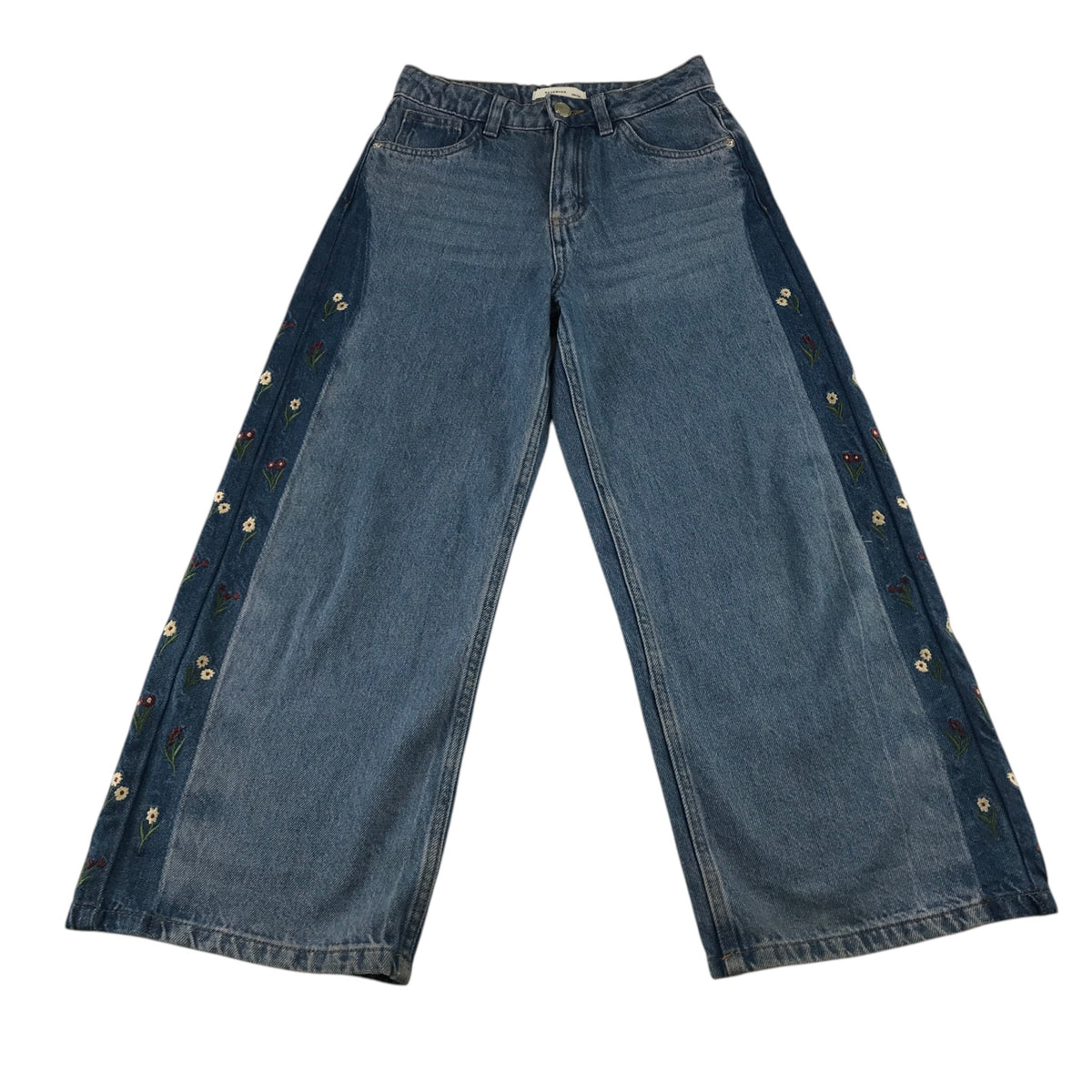 Reversed 8-9 years blue denim jeans cotton