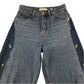 Reversed 8-9 years blue denim jeans cotton