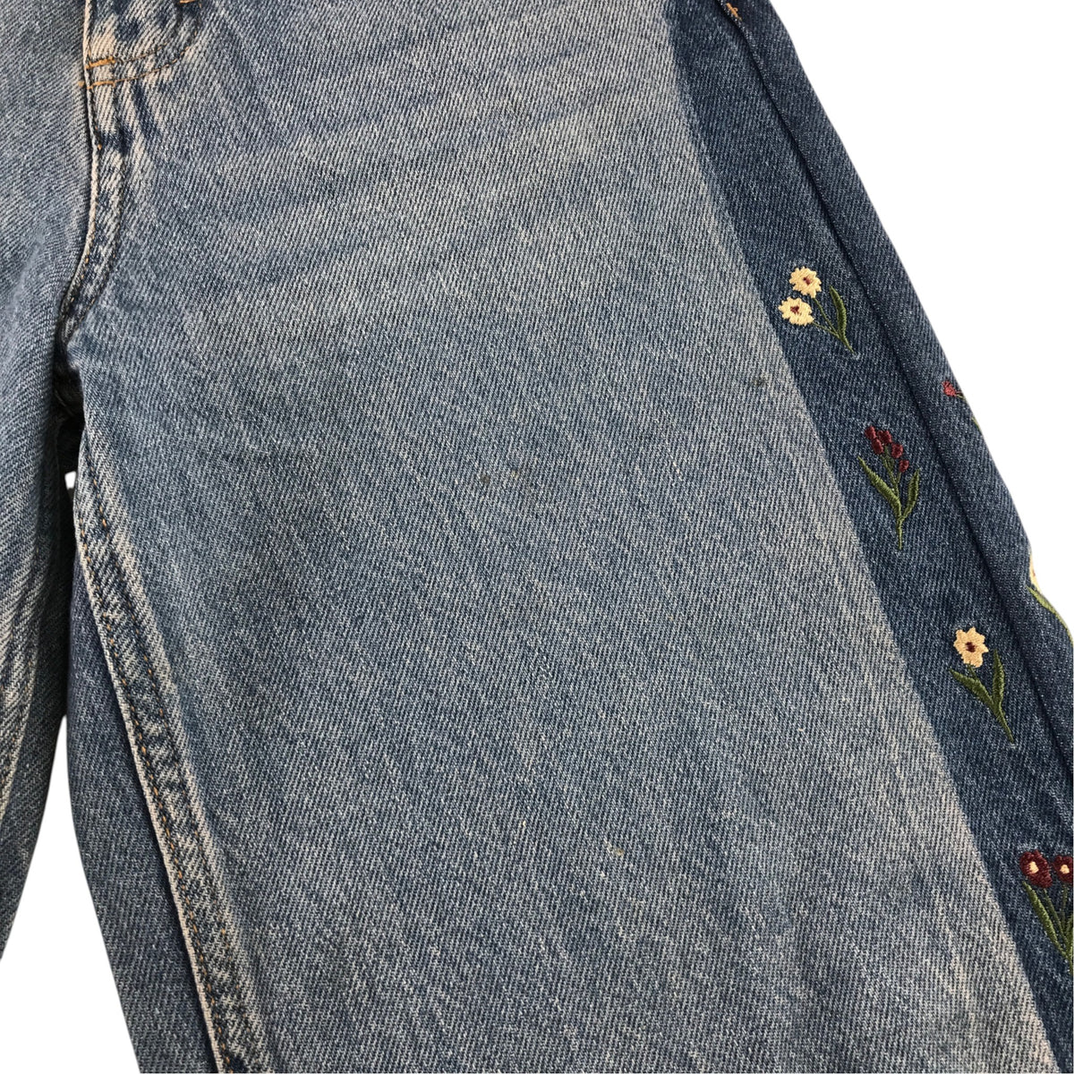 Reversed 8-9 years blue denim jeans cotton