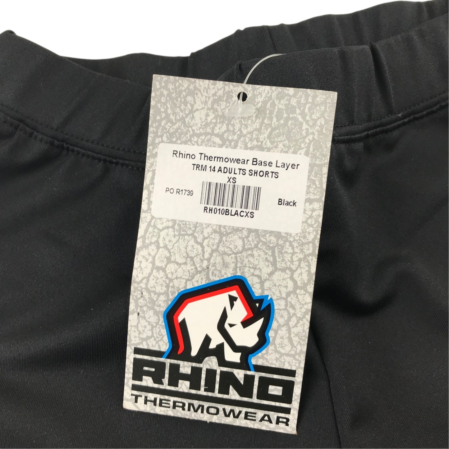 Rhino XS black sports thermowear shorts polyester elastane