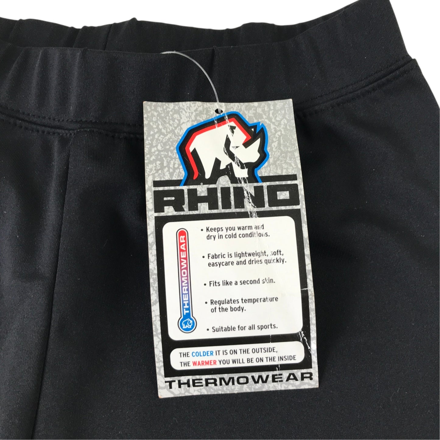 Rhino XS black sports thermowear shorts polyester elastane