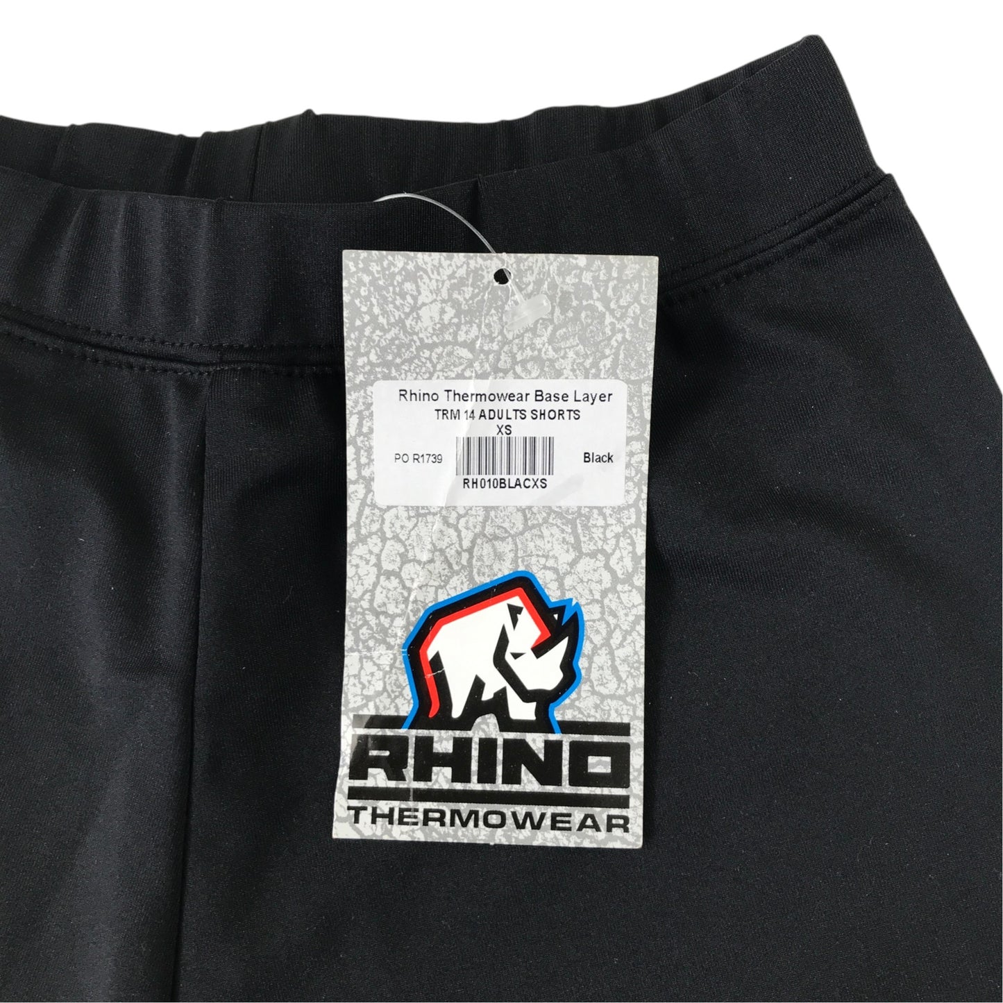 Rhino XS black sports thermowear shorts polyester elastane