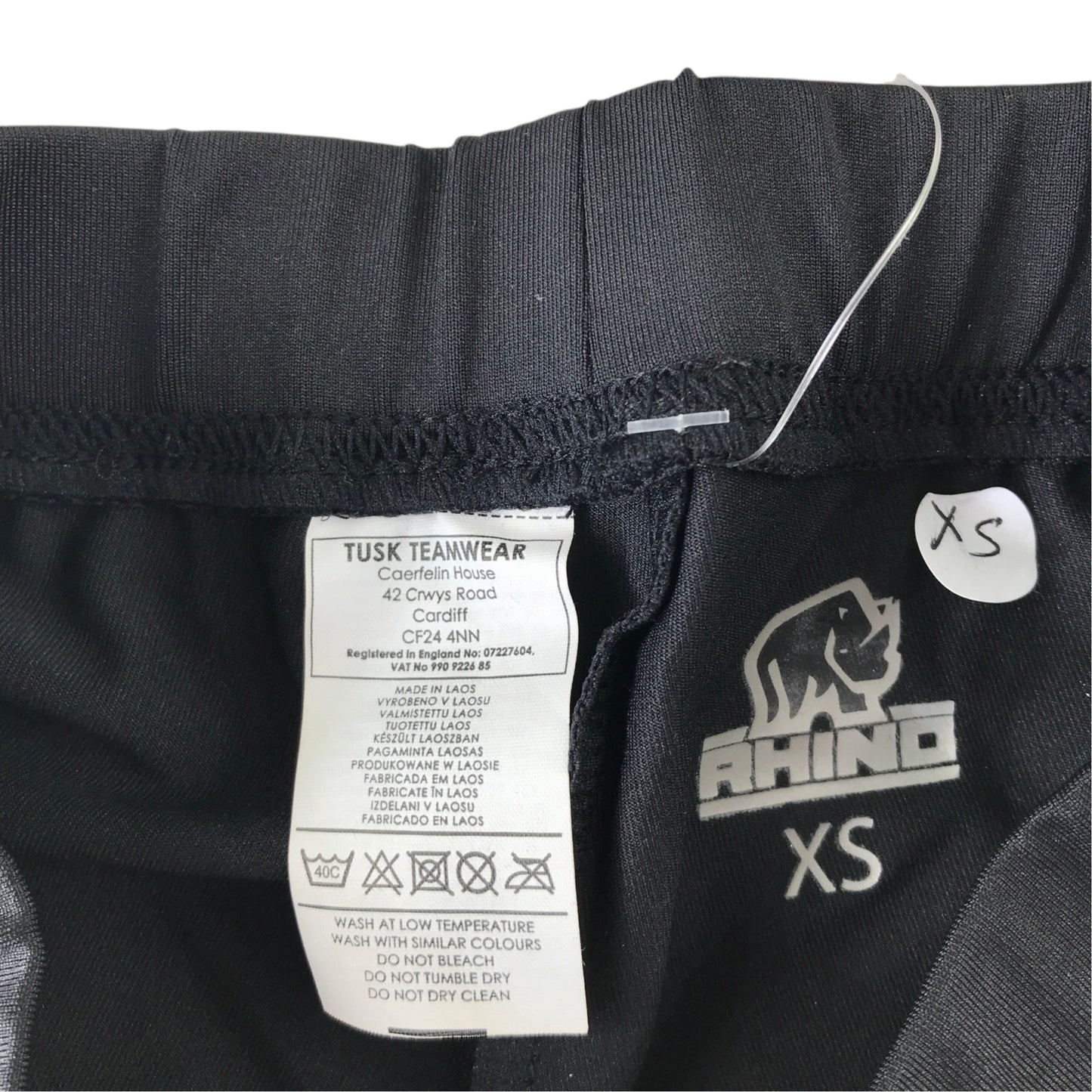 Rhino XS black sports thermowear shorts polyester elastane