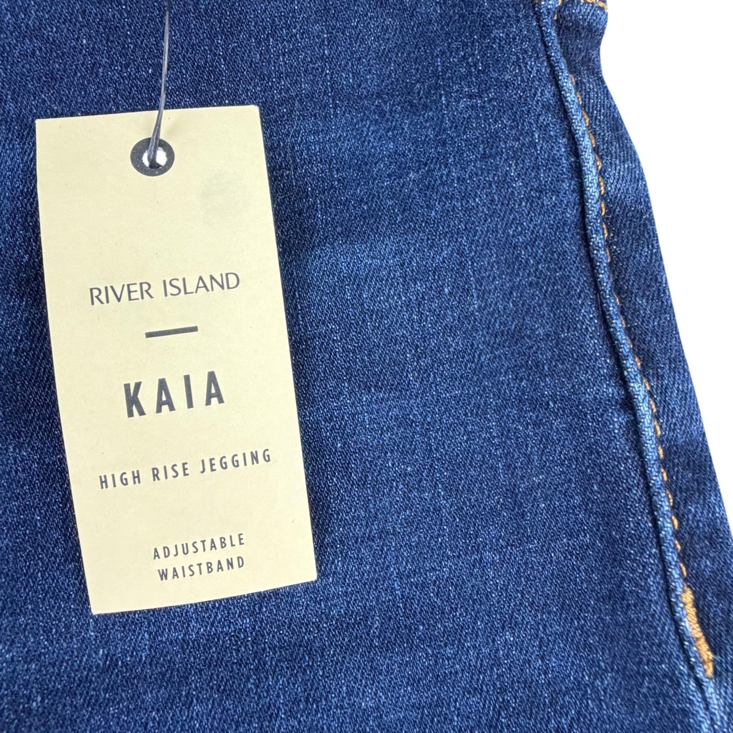 River Island 11 years blue jeggings cotton polyester elastane