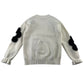 River Island 9-10 years white and black floral jumper viscose polyester polyamide