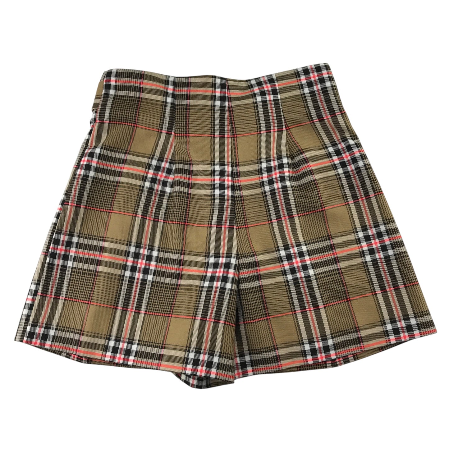 River Island UK 8 brown check tartan skirt polyester viscose