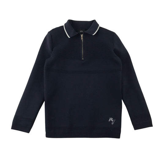 River Island 5-6 navy blue jumper with collars polyester