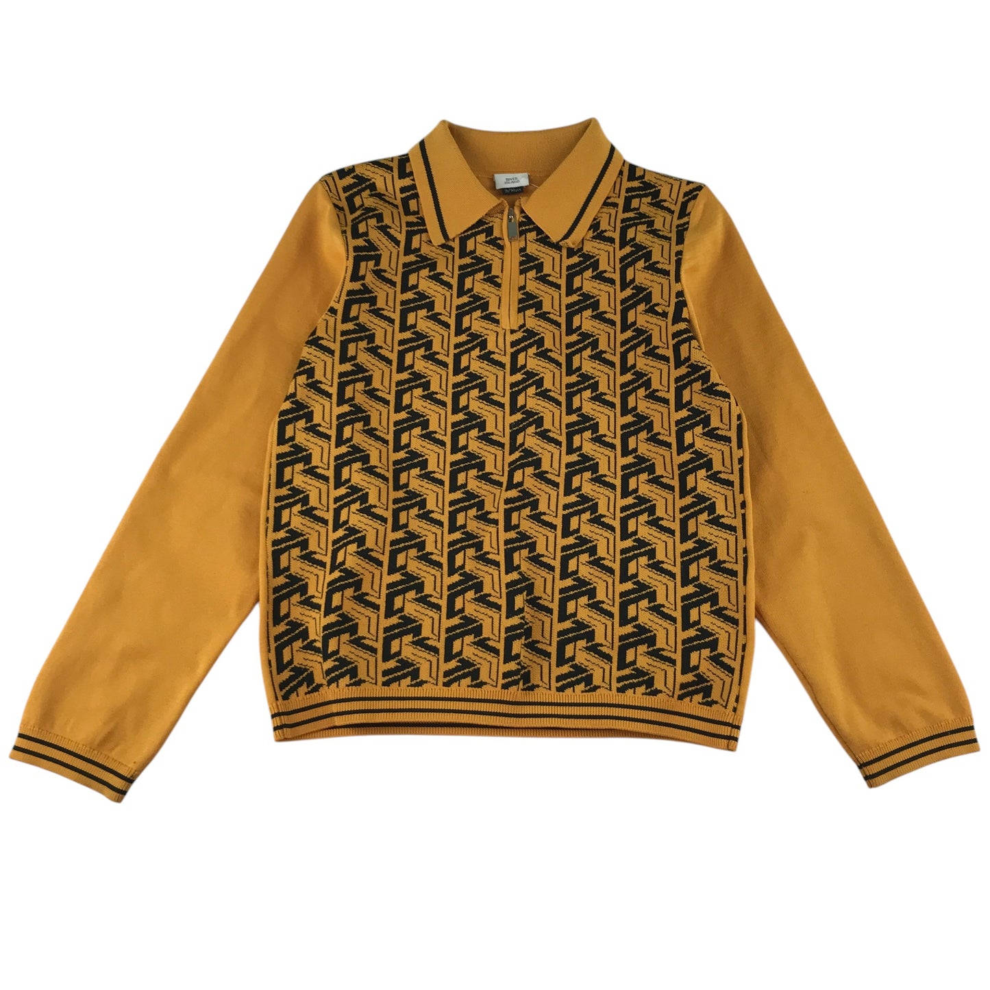 River Island and Next 8-10 years mustard jumper and jeans bundle graphic