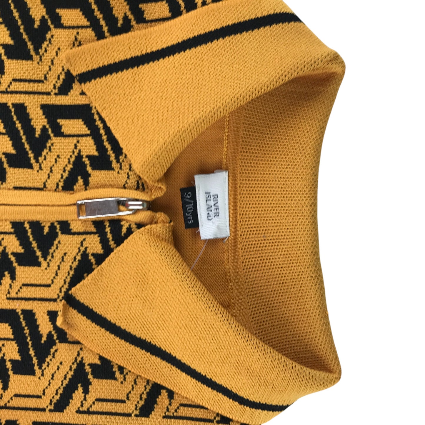 River Island and Next 8-10 years mustard jumper and jeans bundle graphic