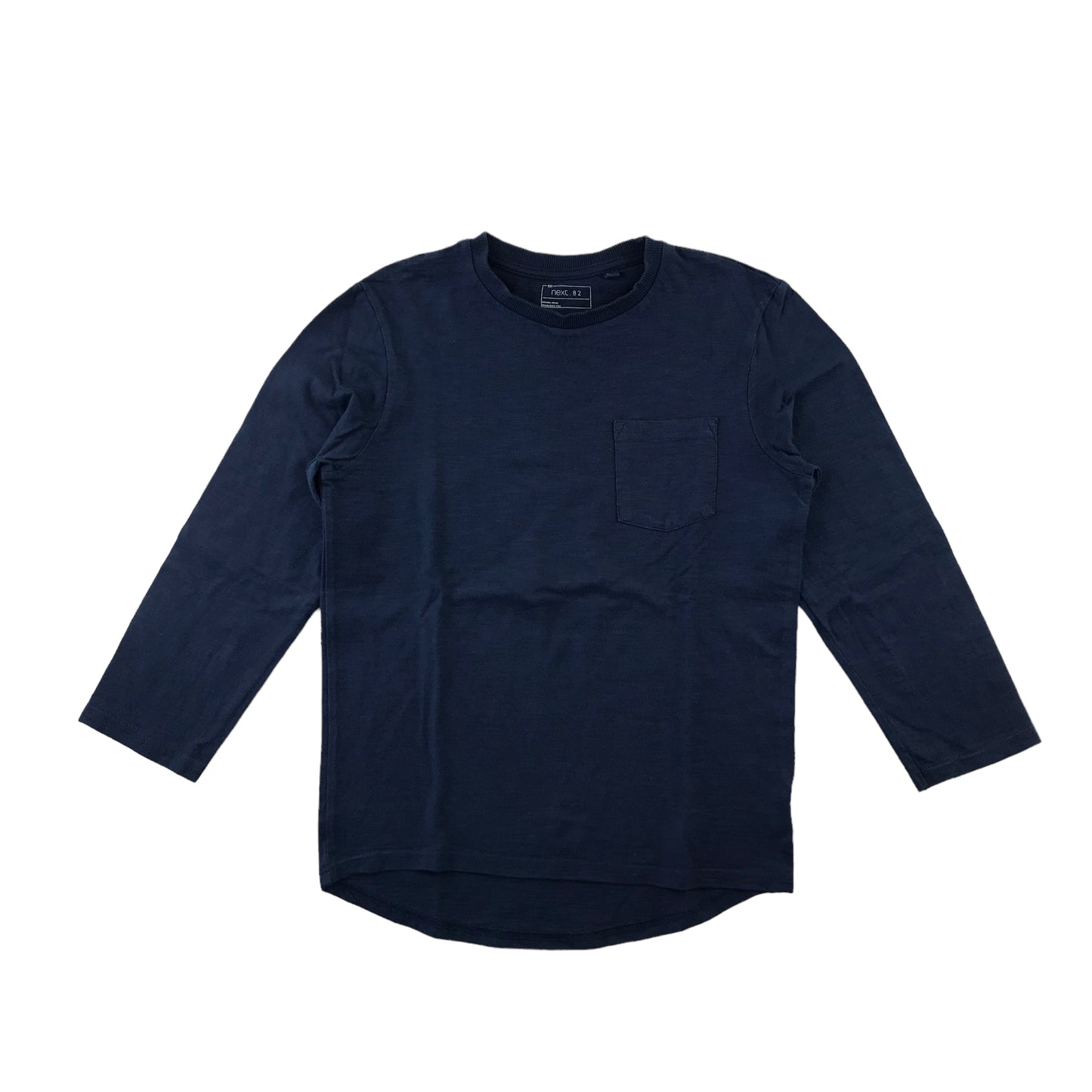 Next T-Shirt 6-7 Years Navy Plain with Pocket