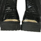 Schuh size 13 junior black glossy faux leather boots