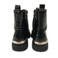 Schuh size 13 junior black glossy faux leather boots