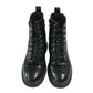 Schuh size 13 junior black glossy faux leather boots