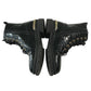Schuh size 13 junior black glossy faux leather boots