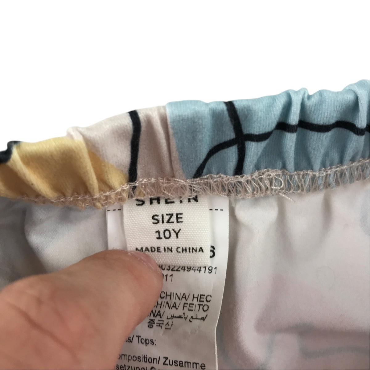 Shein 10 years multicolour pyjama set polyester elastane