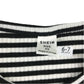 Shein 6-7 years black and white dress stripy cat polyester elastane