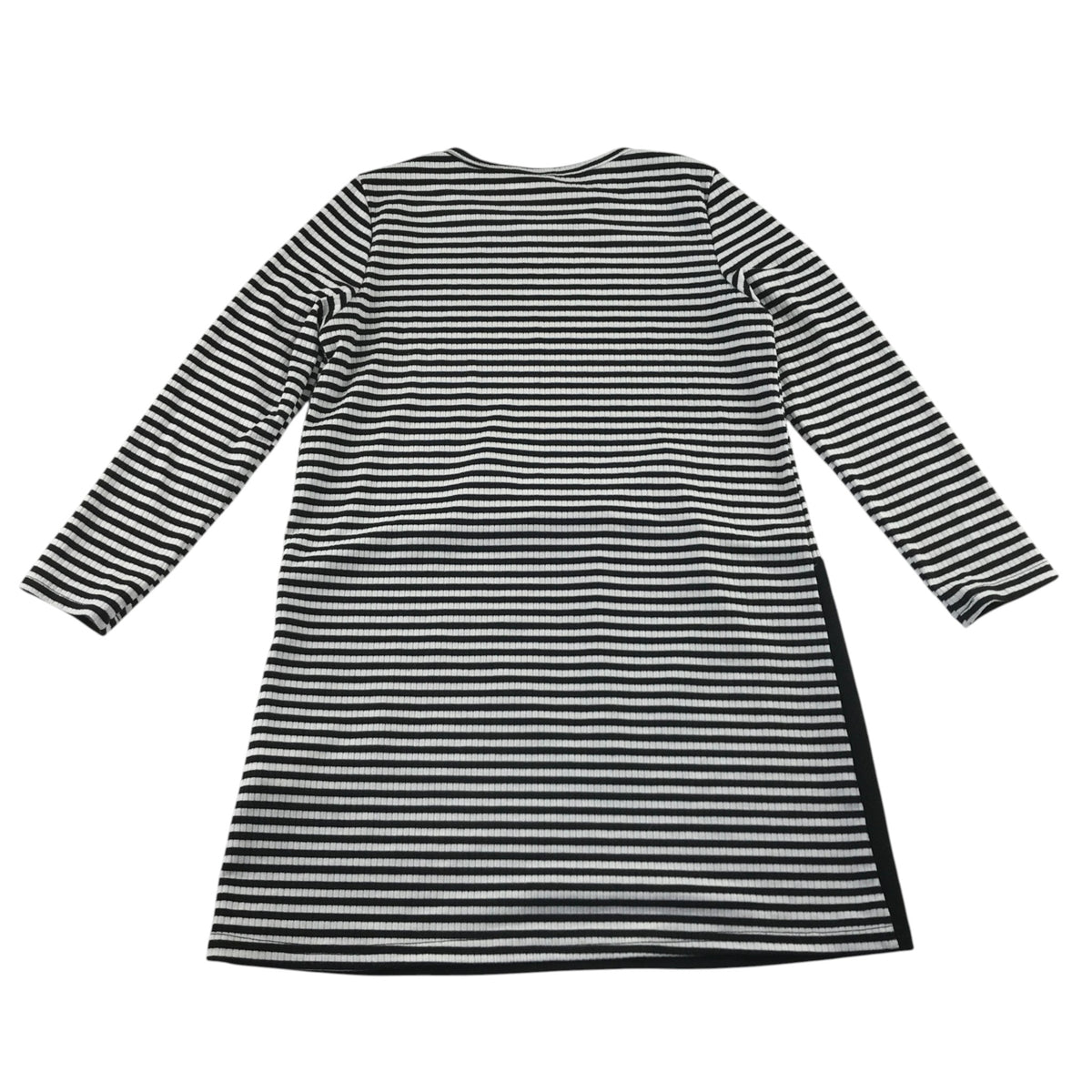 Shein 6-7 years black and white dress stripy cat polyester elastane