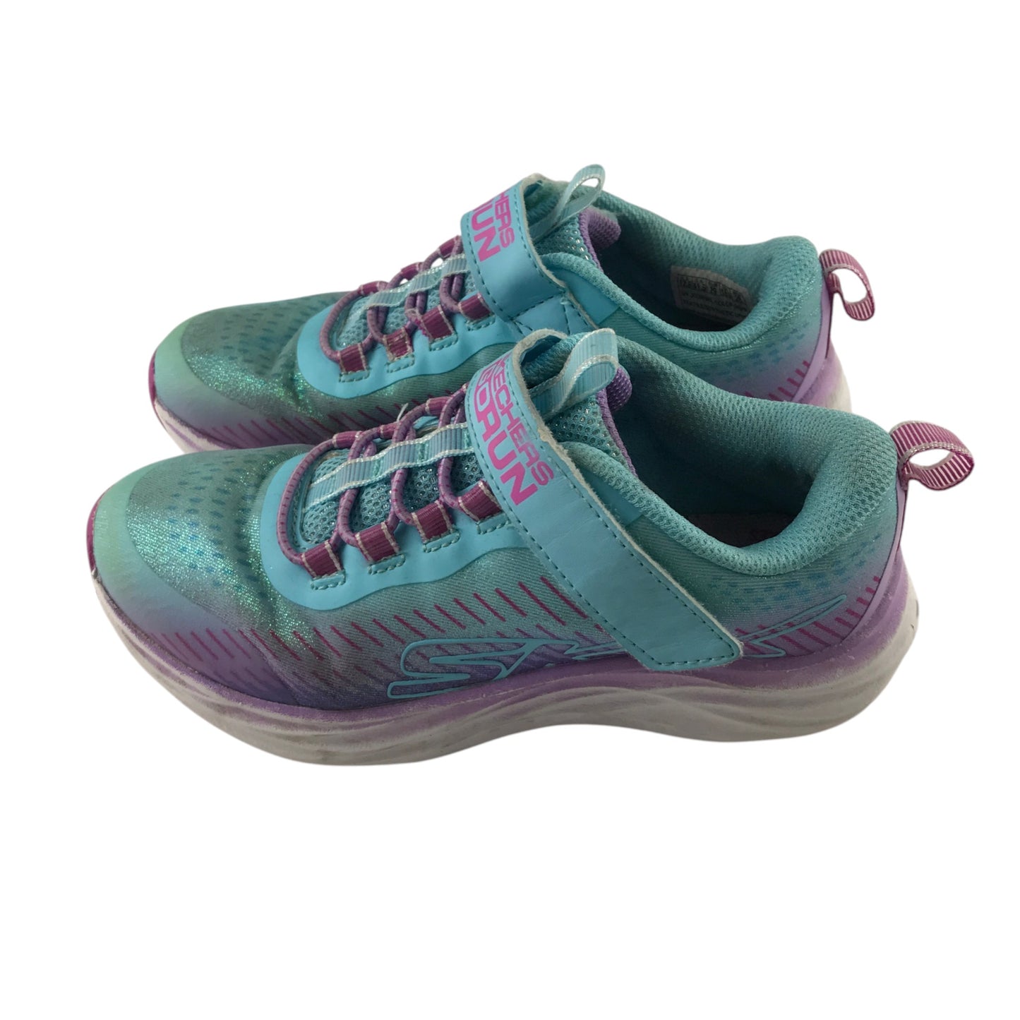 Skechers UK 11.5 jr turquoise trainers