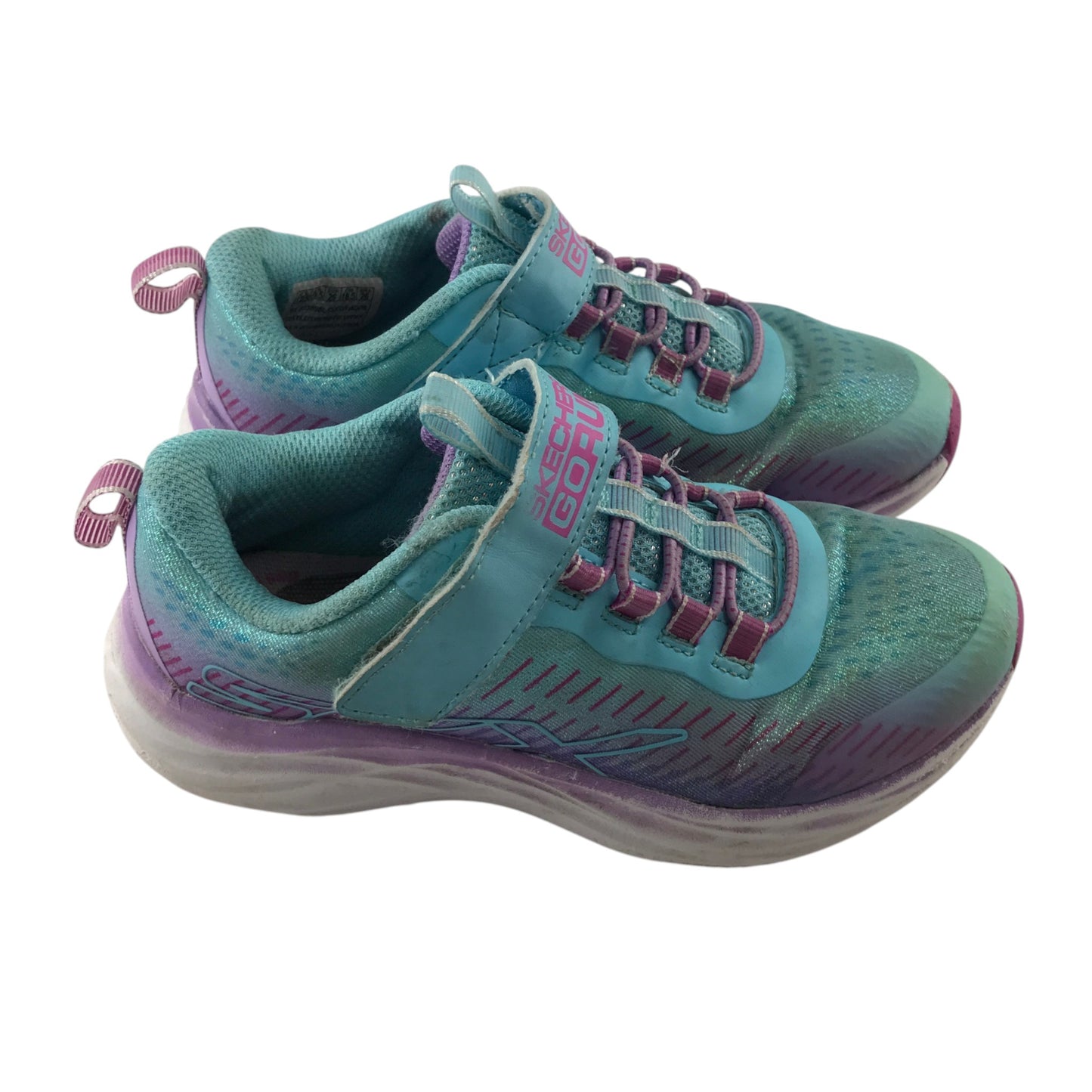 Skechers UK 11.5 jr turquoise trainers