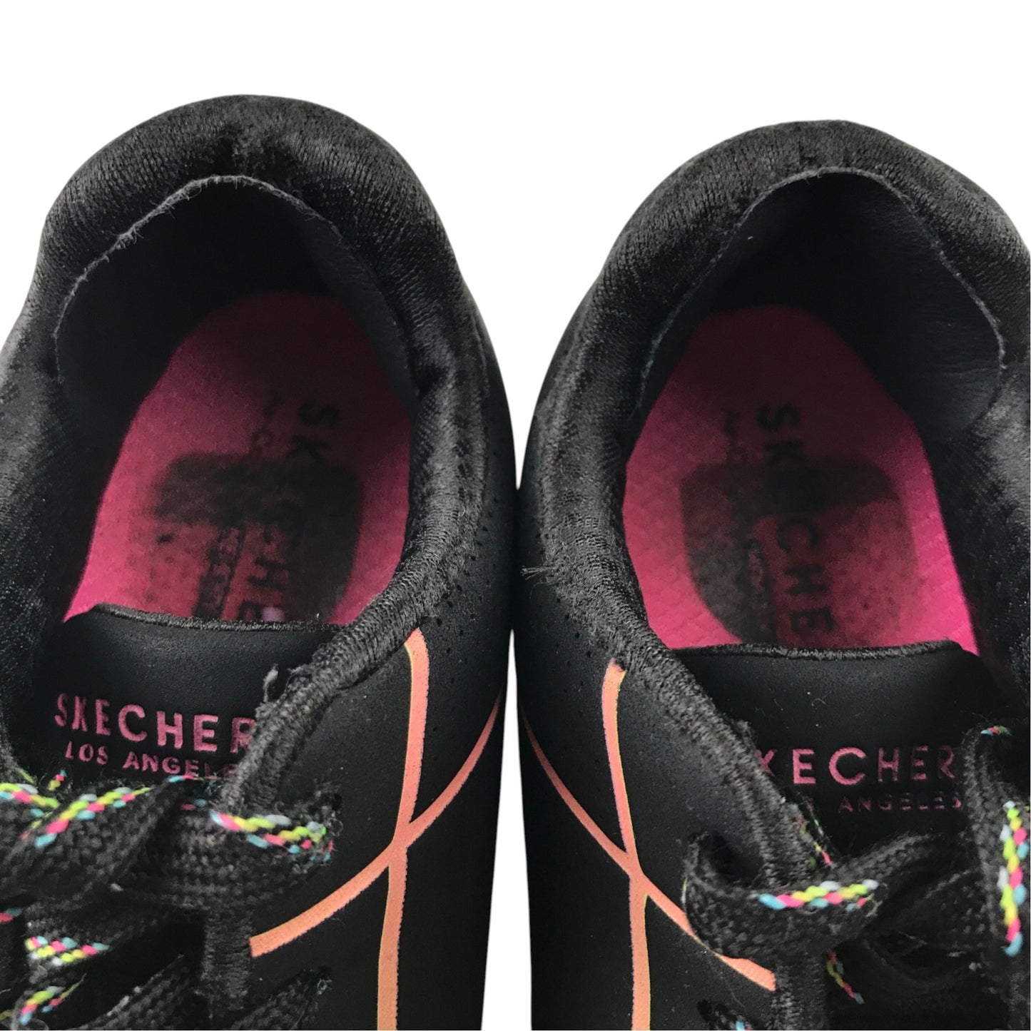 Skechers UK 13.5 jr black trainers
