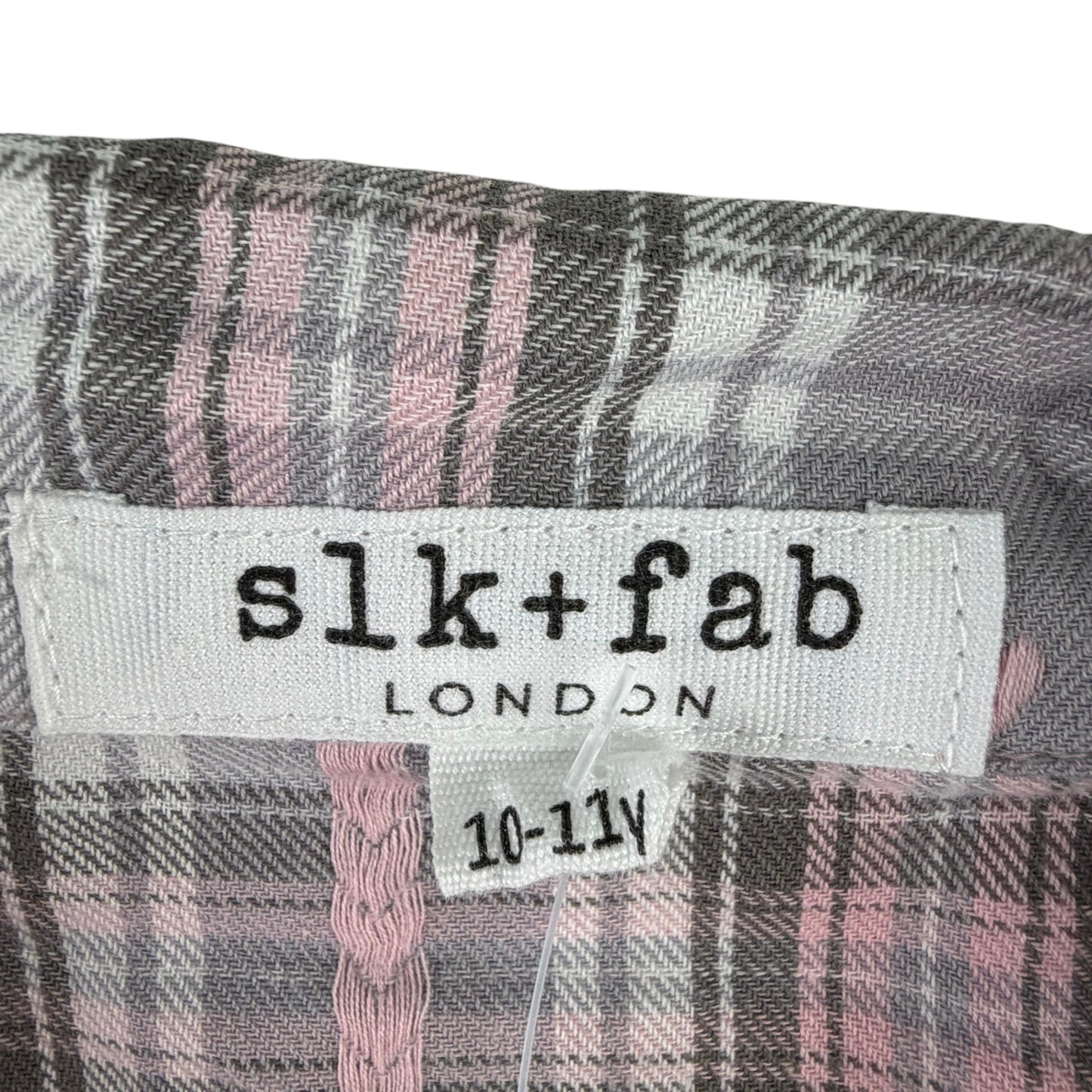 Slk + Fab 10-11 years grey check shirt cotton