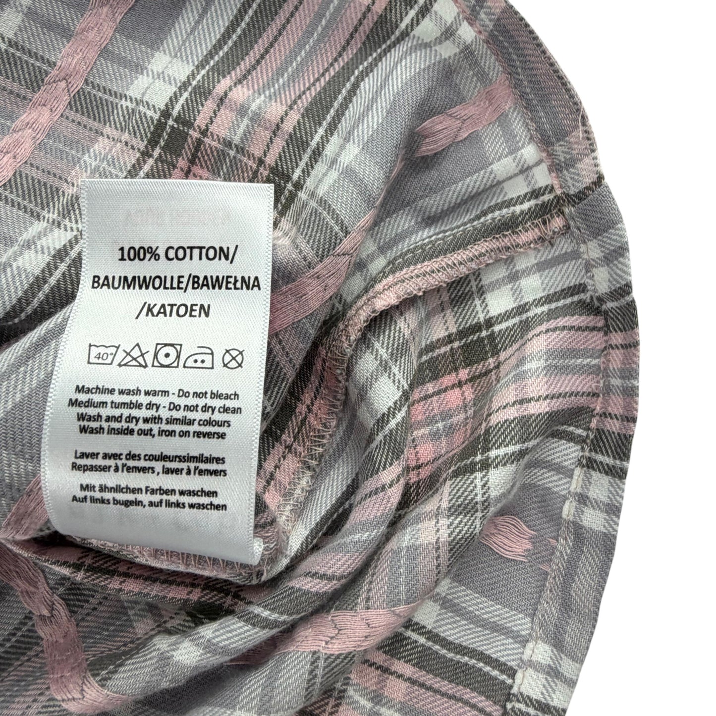 Slk + Fab 10-11 years grey check shirt cotton