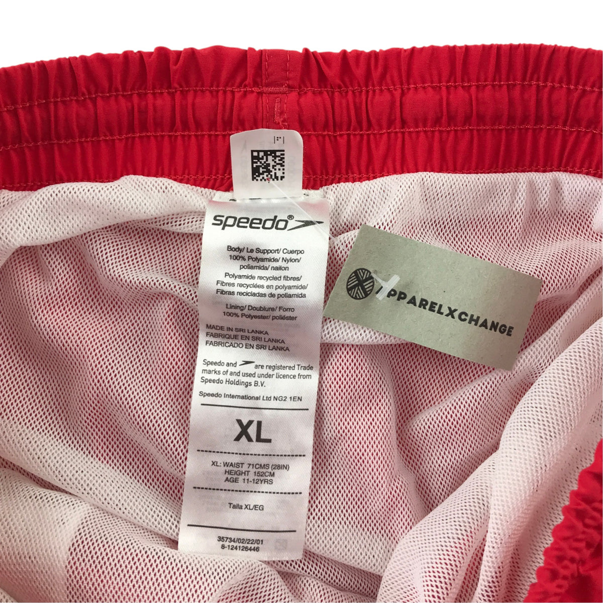Speedo 11-12 years red swim trunks polyester