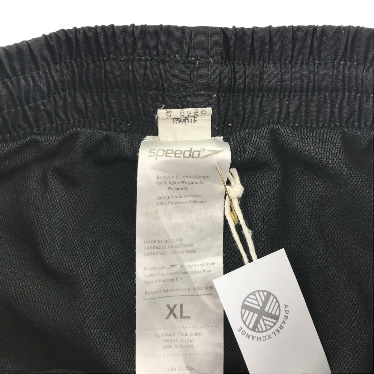 Speedo 12-13 years black swim trunks nylon polyester