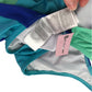 Speedo 9-10 years blue panelled swim costume polyester elastane