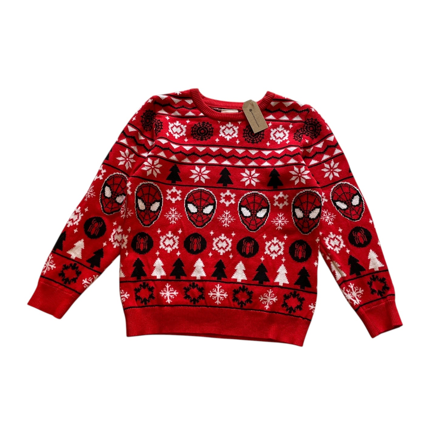 Spider Man 4-5 years red Christmas jumper cotton