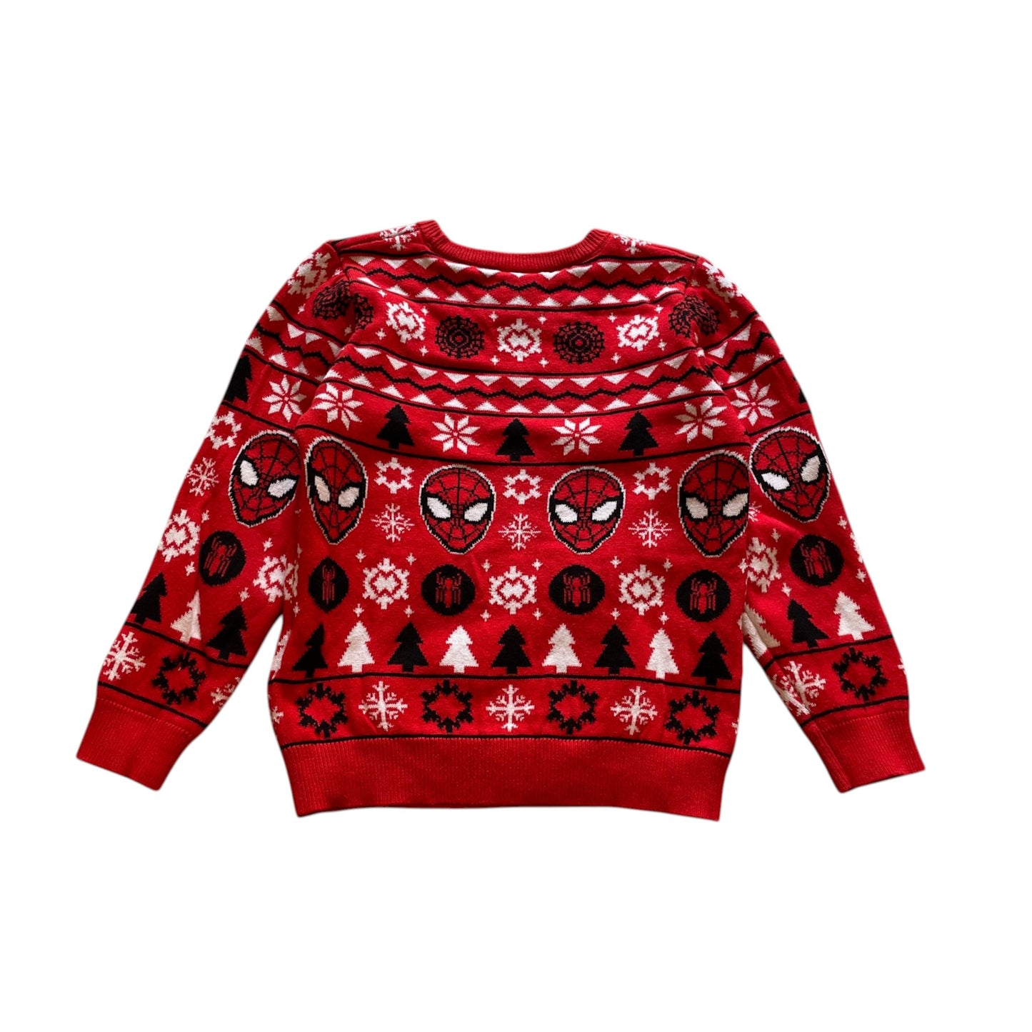 Spider Man 4-5 years red Christmas jumper cotton