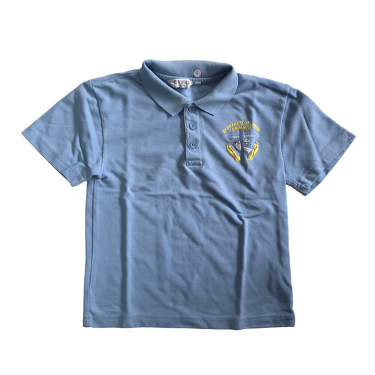 *St Francis of Assisi Primary light blue polo shirt