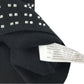 Stradivarius women's size S black cropped vest knitted with gem stones viscose polyamide