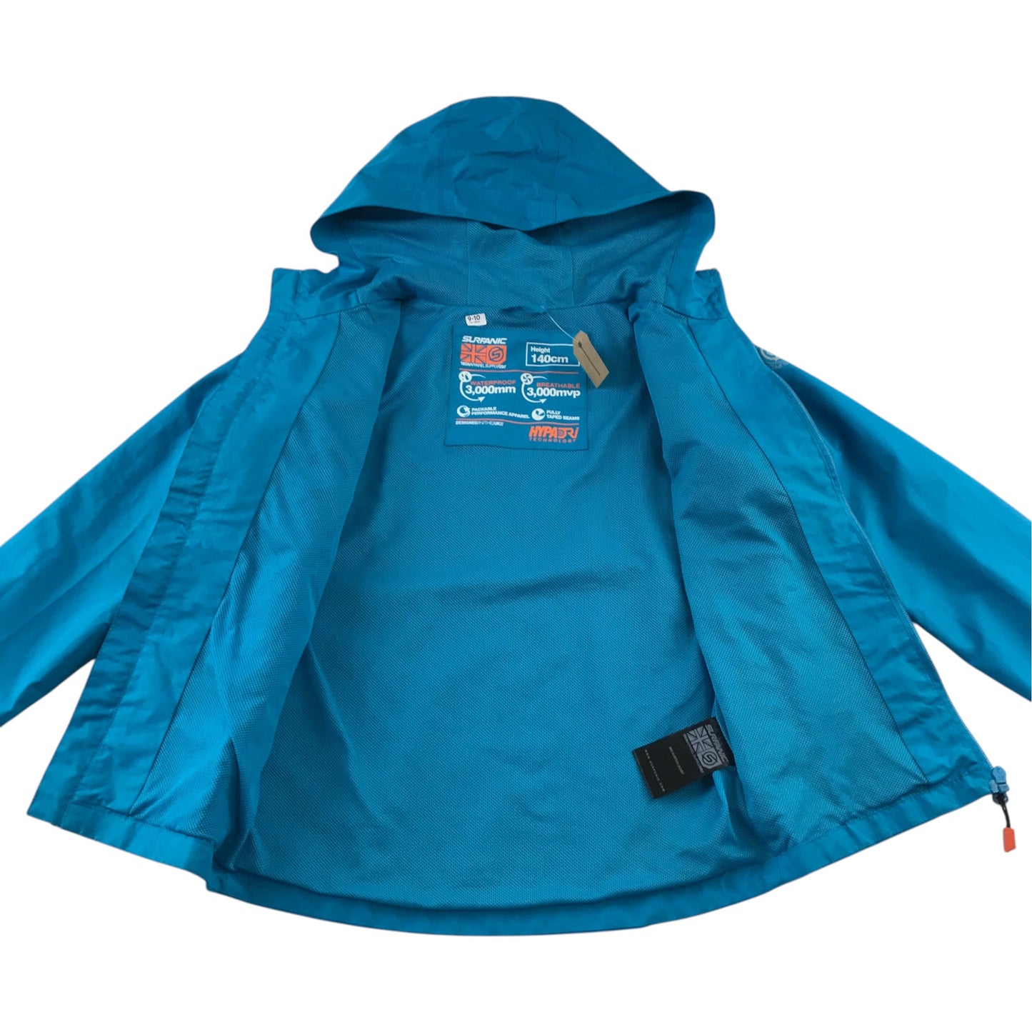 Surfanic 9-10 years bright blue outdoor jacket polyester