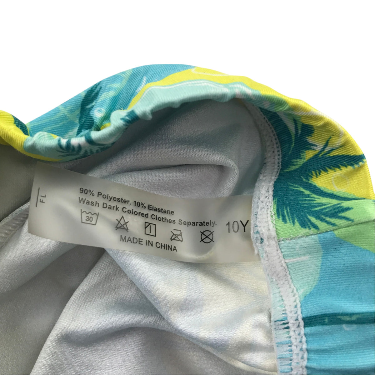 Swim shorts 9-10 years multicolour palm trees polyester elastane