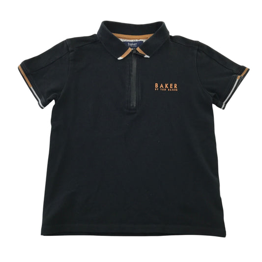 Ted Baker 7 years black polo shirt cotton elastane