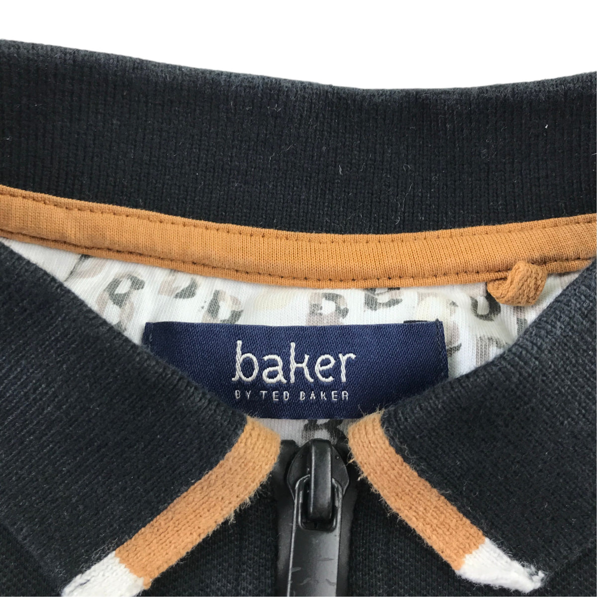 Ted Baker 7 years black polo shirt cotton elastane