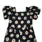 Ted Baker 6-7 years black jumpsuit bird pattern polyester elastane cotton