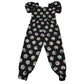 Ted Baker 6-7 years black jumpsuit bird pattern polyester elastane cotton