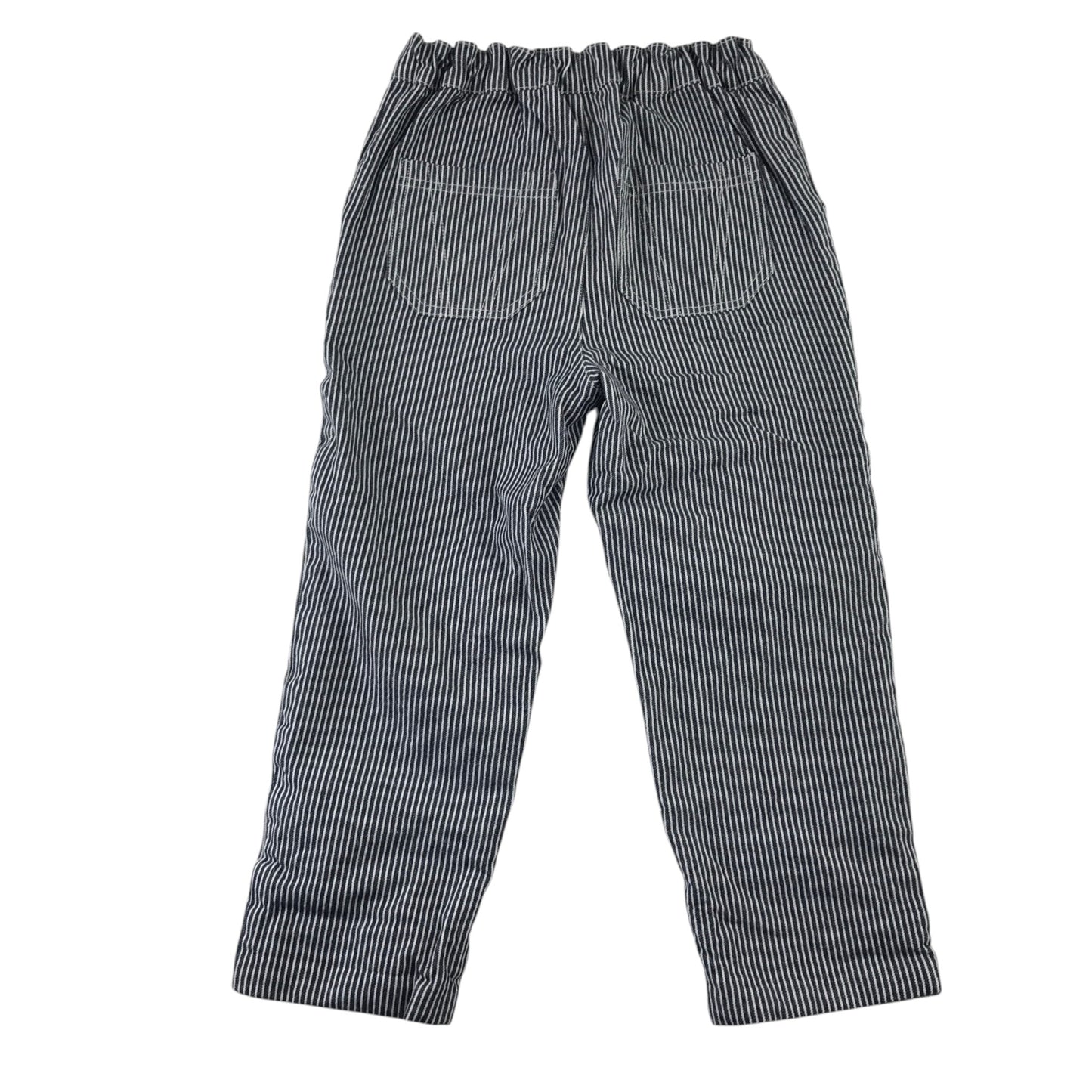 The White Company 4-5 years striped navy blue trousers cotton
