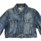 Topshop Moto UK 10 blue denim jacket cotton elastane