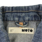 Topshop Moto UK 10 blue denim jacket cotton elastane
