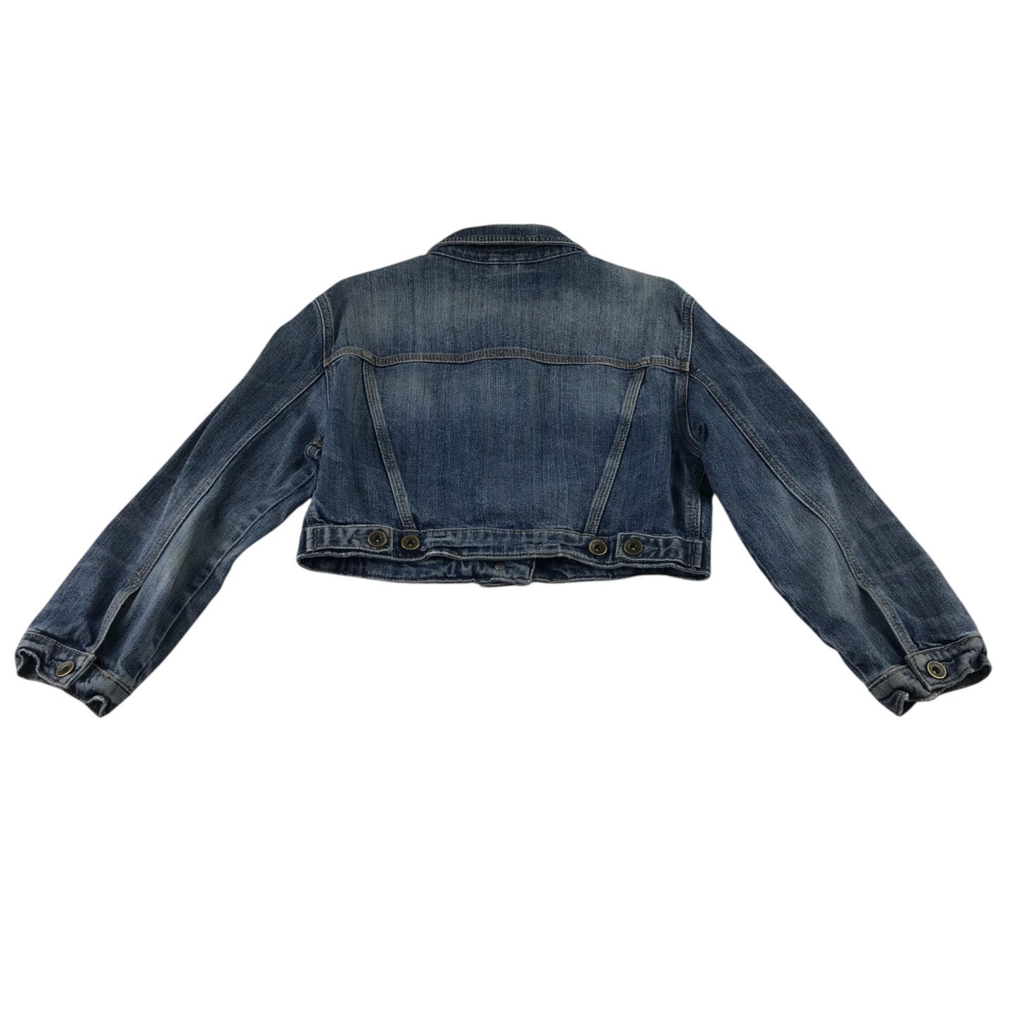 Topshop Moto UK 10 blue denim jacket cotton elastane