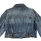 Topshop Moto UK 10 blue denim jacket cotton elastane