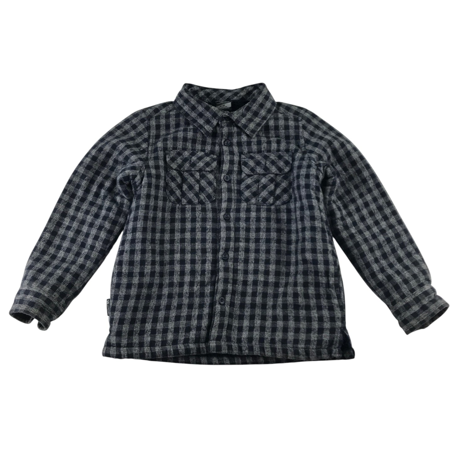 Trespass 5-6 years navy blue check shirt cotton polyester