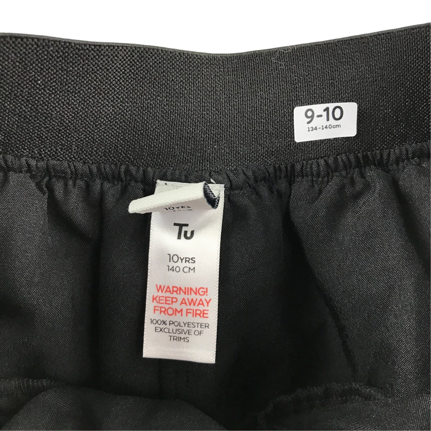 Tu 10 years black sparkly party skirt polyester