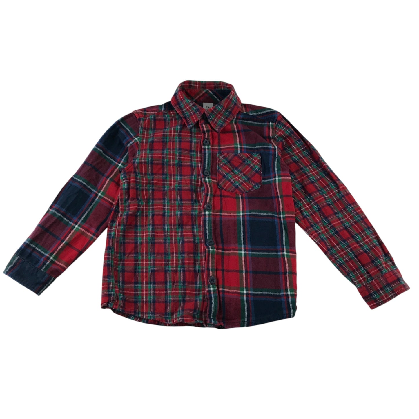 Tu 6-7 years red tartan shirt cotton